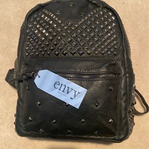 NWT Envy Black Gunmetal Rock Stud Backpack